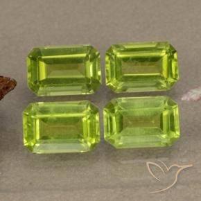Gemas de Peridoto Verde vivo natural de 2.54 ct, Corte Octágono / Esmeralda, VVS-VS