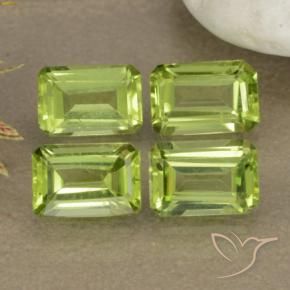Gemas de Peridoto Verde vivo natural de 2.58 ct, Corte Octágono / Esmeralda, VVS-VS