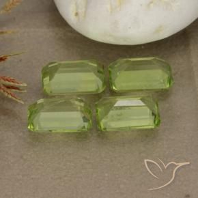 Gemas de Peridoto Verde vivo natural de 2.62 ct, Corte Octágono / Esmeralda, VVS-VS