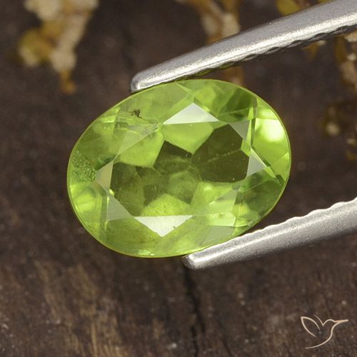 1.38ct Natural Verde medio Peridoto, Ovalada, VS