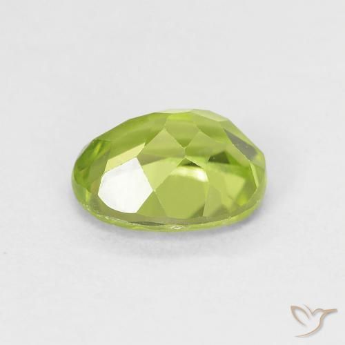 Peridoto Verde vivo claro natural de 1.30 ct, Ovalada, VS
