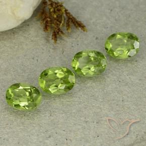 Gemas de Peridoto Verde vivo natural de 5.53 ct, Ovalada, VS
