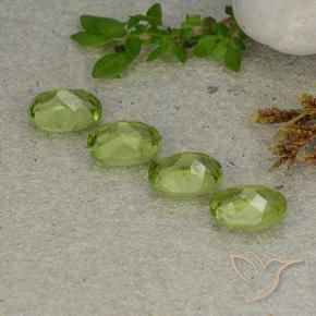Gemas de Peridoto Verde medio natural de 5.16 ct, Ovalada, VS