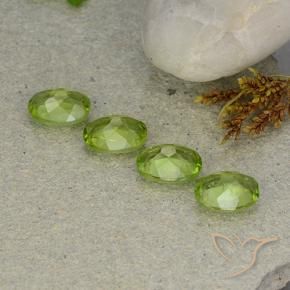 Gemas de Peridoto Verde vivo natural de 5.53 ct, Ovalada, VS