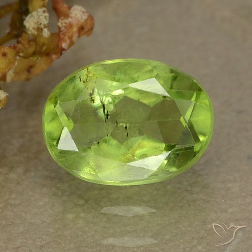 1.31ct Natural Verde amarillento Peridoto, Ovalada, VS