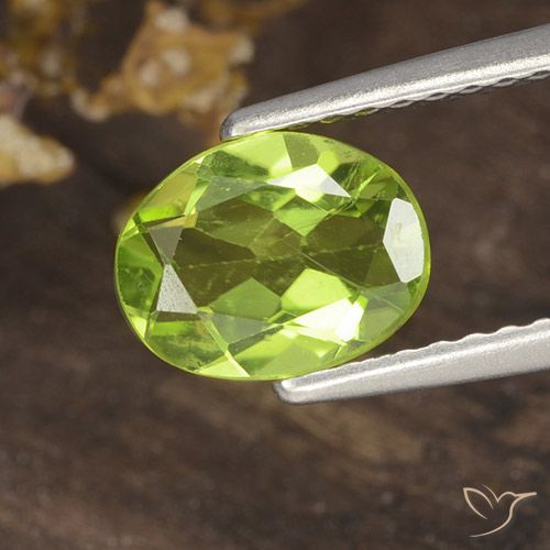 1.19ct Natural Verde medio Peridoto, Ovalada, VS