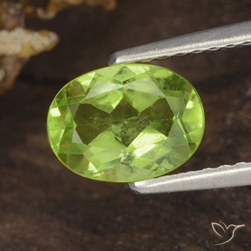 1.35ct Natural Verde claro Peridoto, Ovalada, VS