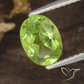 Peridoto Verde claro natural de 1.35 ct, Ovalada, VS