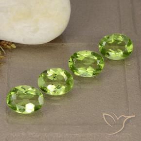 Gemas de Peridoto Verde vivo natural de 5.07 ct, Ovalada, VS