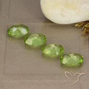 Gemas de Peridoto Verde vivo natural de 5.07 ct, Ovalada, VS