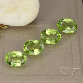 Gemas de Peridoto Verde vivo natural de 4.77 ct, Ovalada, VS