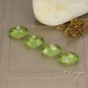 Gemas de Peridoto Verde vivo natural de 5.50 ct, Ovalada, VS