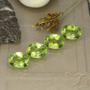 Gemas de Peridoto Verde vivo natural de 5.38 ct, Ovalada, VS