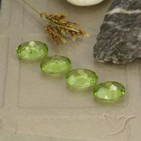 Gemas de Peridoto Verde vivo natural de 5.38 ct, Ovalada, VS
