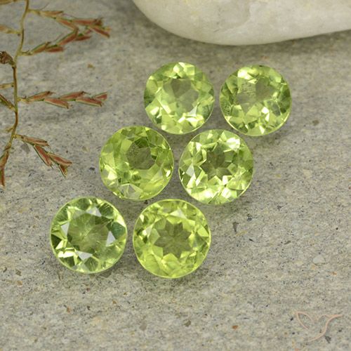 2.70ctw Natural Verde amarillento intenso Peridoto, Redondo, VVS-VS