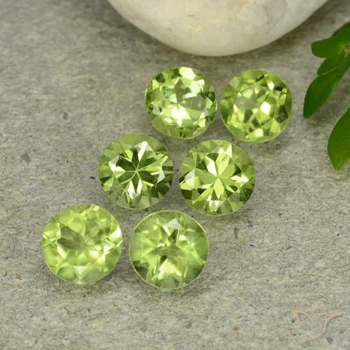 2.82ctw Natural Verde amarillento Peridoto, Redondo, VVS-VS