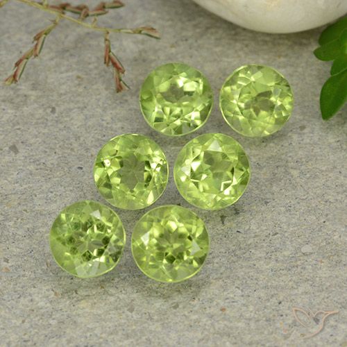 3.09ctw Natural Verde claro medio Peridoto, Redondo, VVS-VS