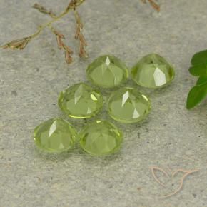 Gemas de peridoto verde natural de 3,11 ct, corte redondo, VVS-VS