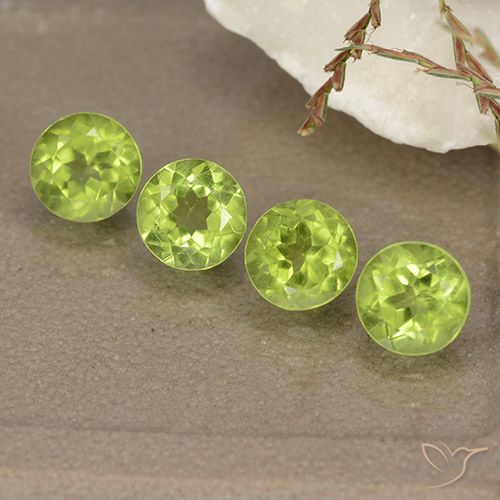 2.01ctw Natural Verde medio Peridoto, Redondo, VVS-VS