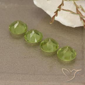 Gemas de Peridoto Verde medio natural de 2.01 ct, Redondo, VVS-VS