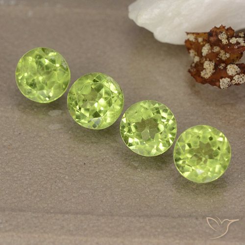 2.32ctw Natural Verde medio Peridoto, Redondo, VVS-VS