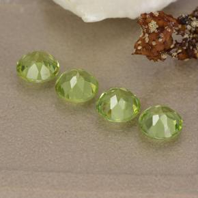 Gemas de peridoto verde natural de 1,99 ct, corte redondo, VVS-VS