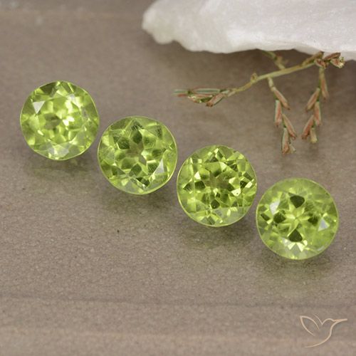 2.13ctw Natural Verde vivo Peridoto, Redondo, VVS-VS