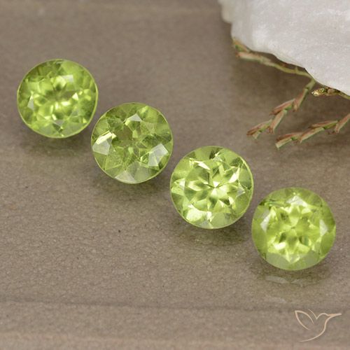2.14ctw Natural Verde amarillento intenso Peridoto, Redondo, VVS-VS