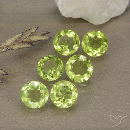 2.82ctw Natural Verde amarillento Peridoto, Redondo, VVS-VS
