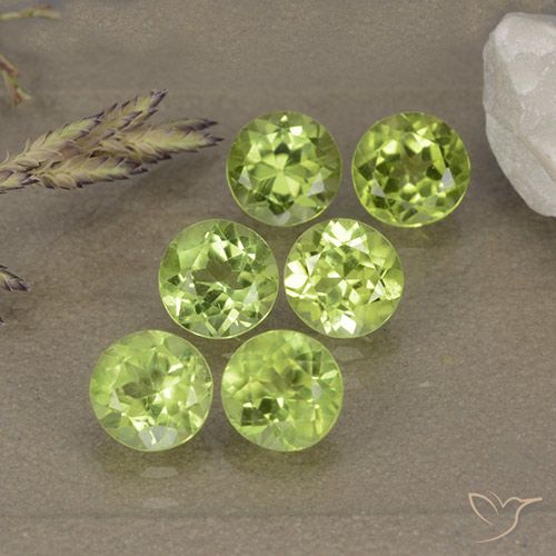 3.33ctw Natural Verde vivo Peridoto, Redondo, VVS-VS