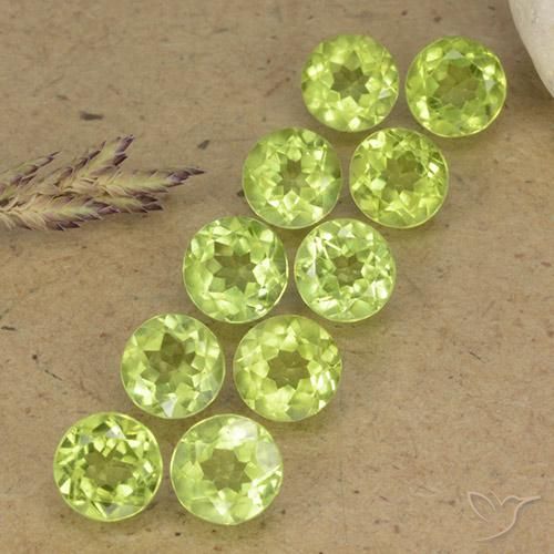4.75ctw Natural Verde lima Peridoto, Redondo, VVS-VS