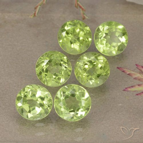 3.31ctw Natural Verde claro Peridoto, Redondo, VVS-VS