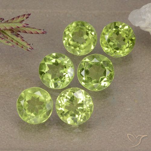 2.98ctw Natural Verde claro Peridoto, Redondo, VVS-VS
