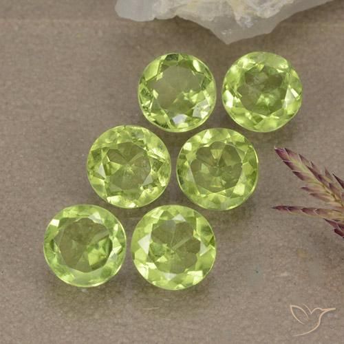 2.75ctw Natural Verde claro Peridoto, Redondo, VVS-VS