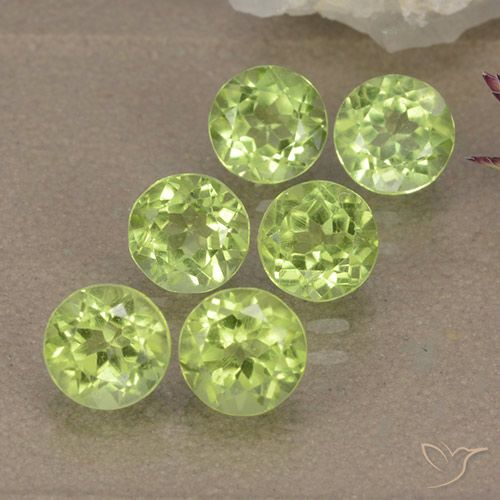 3.14ctw Natural Verde claro Peridoto, Redondo, VVS-VS