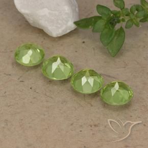 Gemas de Peridoto Verde vivo natural de 2.27 ct, Redondo, VVS-VS