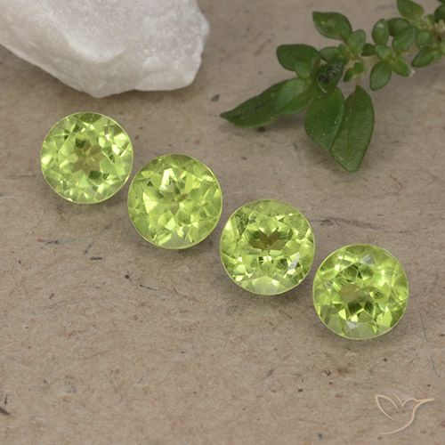 2.13ctw Natural Verde vivo claro Peridoto, Redondo, VVS-VS