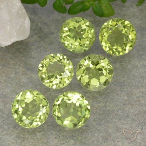 2.22ctw Natural Verde claro Peridoto, Redondo, VVS-VS