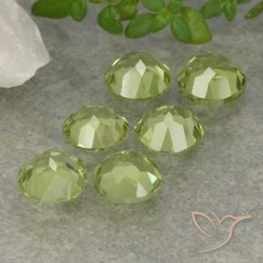 Gemas de Peridoto Verde claro natural de 2.22 ct, Redondo, VVS-VS