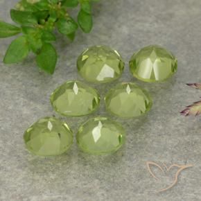 Gemas de Peridoto Verde vivo claro natural de 2.61 ct, Redondo, VVS-VS