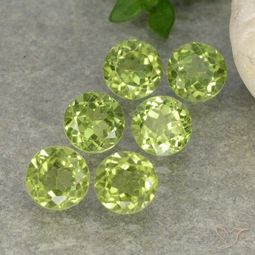 2.61ctw Natural Verde vivo claro Peridoto, Redondo, VVS-VS