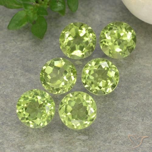 2.61ctw Natural Verde vivo claro Peridoto, Redondo, VVS-VS