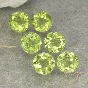 Gemas de Peridoto Verde claro natural de 2.58 ct, Redondo, VVS-VS