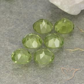 Gemas de Peridoto Verde claro natural de 2.58 ct, Redondo, VVS-VS
