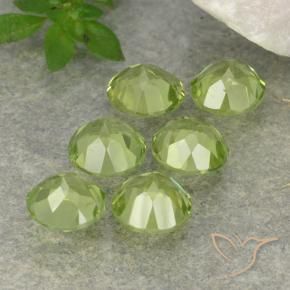 Gemas de Peridoto Verde claro natural de 2.44 ct, Redondo, VVS-VS