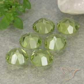 Gemas de Peridoto Verde claro natural de 2.57 ct, Redondo, VVS-VS
