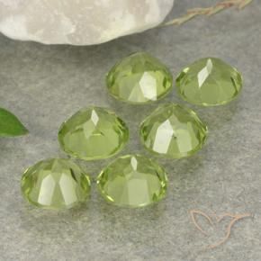 Gemas de Peridoto Verde vivo claro natural de 2.74 ct, Redondo, VVS-VS