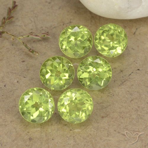 2.71ctw Natural Verde vivo claro Peridoto, Redondo, VVS-VS