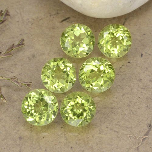 2.38ctw Natural Verde vivo claro Peridoto, Redondo, VVS-VS