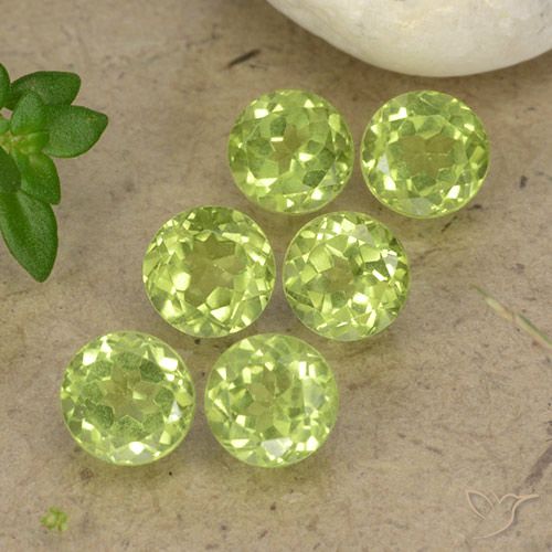 2.73ctw Natural Verde claro Peridoto, Redondo, VVS-VS